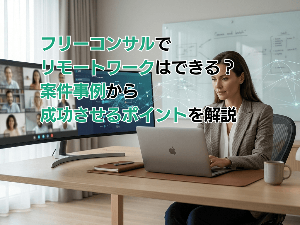 フリーコンサルでリモートワークはできる?案件事例から成功させるポイントを解説