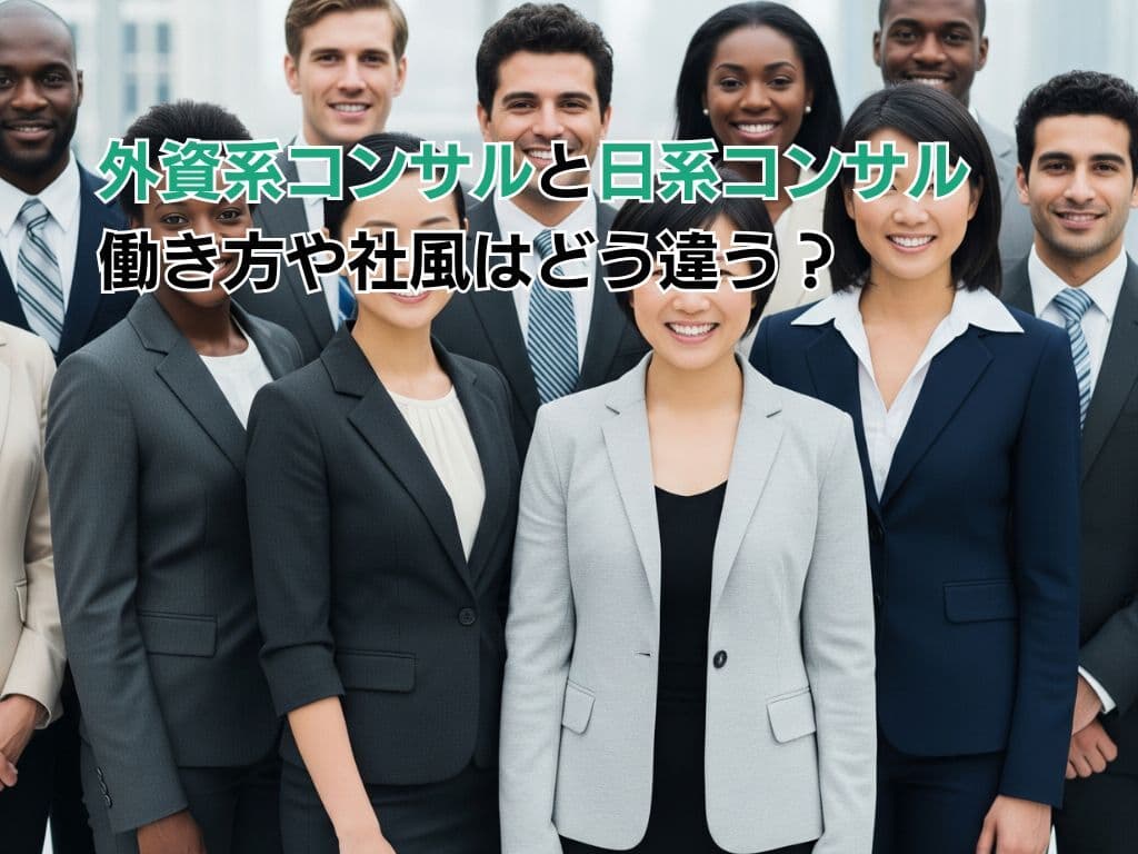 外資系コンサルと日系コンサル、働き方や社風はどう違う?
