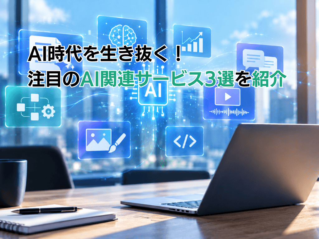 AI時代を生き抜く!注目のAI関連サービス3選を紹介