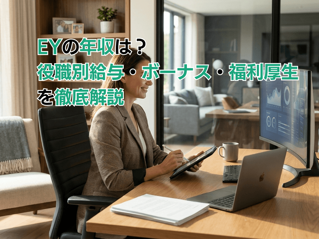 EYの年収はいくら?役職別給与・ボーナス・福利厚生を徹底解説【向いている人も解説】