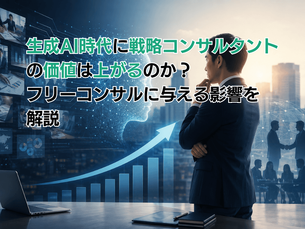 生成AI時代に戦略コンサルタントの価値は上がるのか?フリーコンサルに与える影響を解説