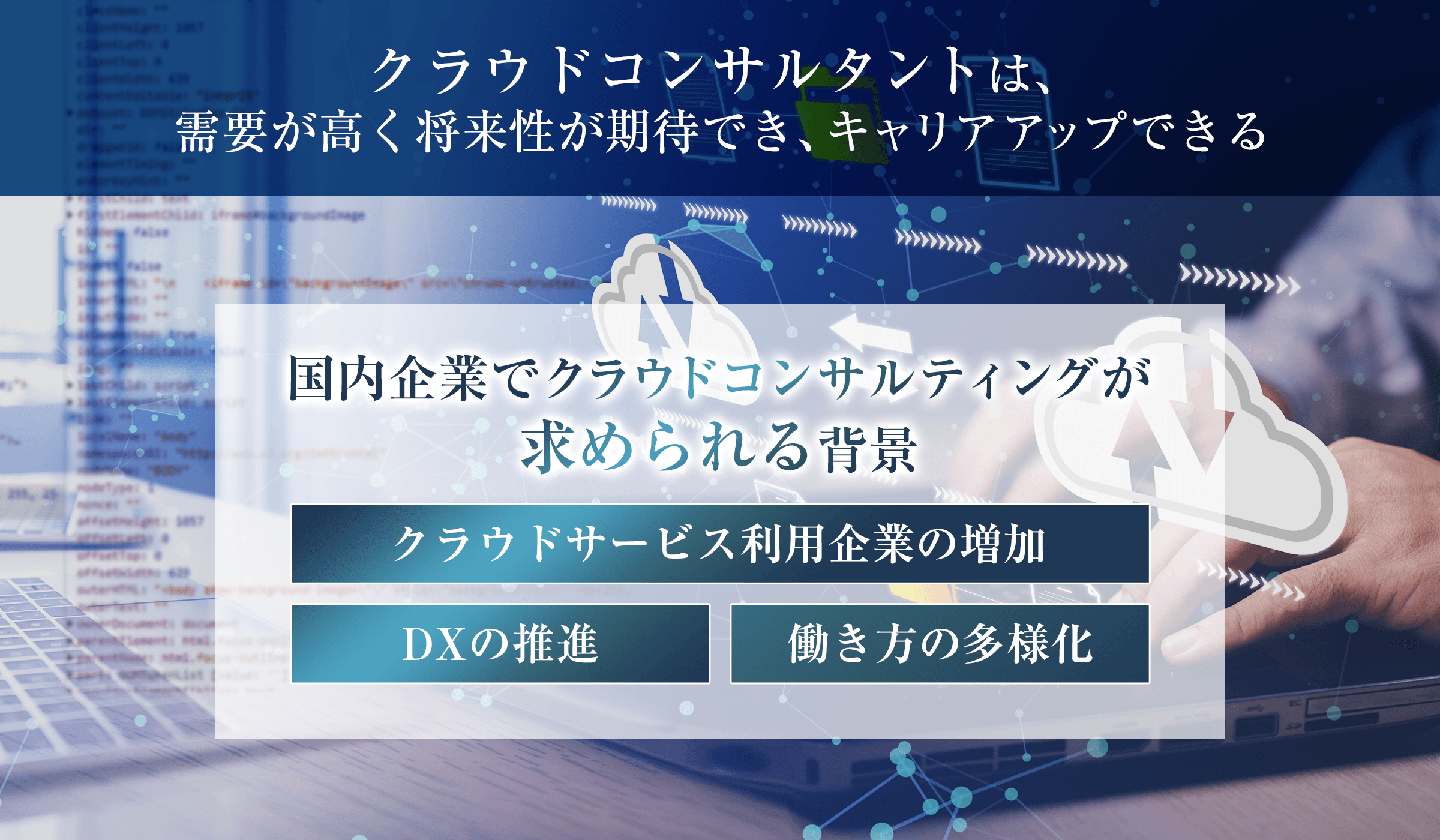 クラウドコンサルティングとは?主な業務内容や求められる背景を解説