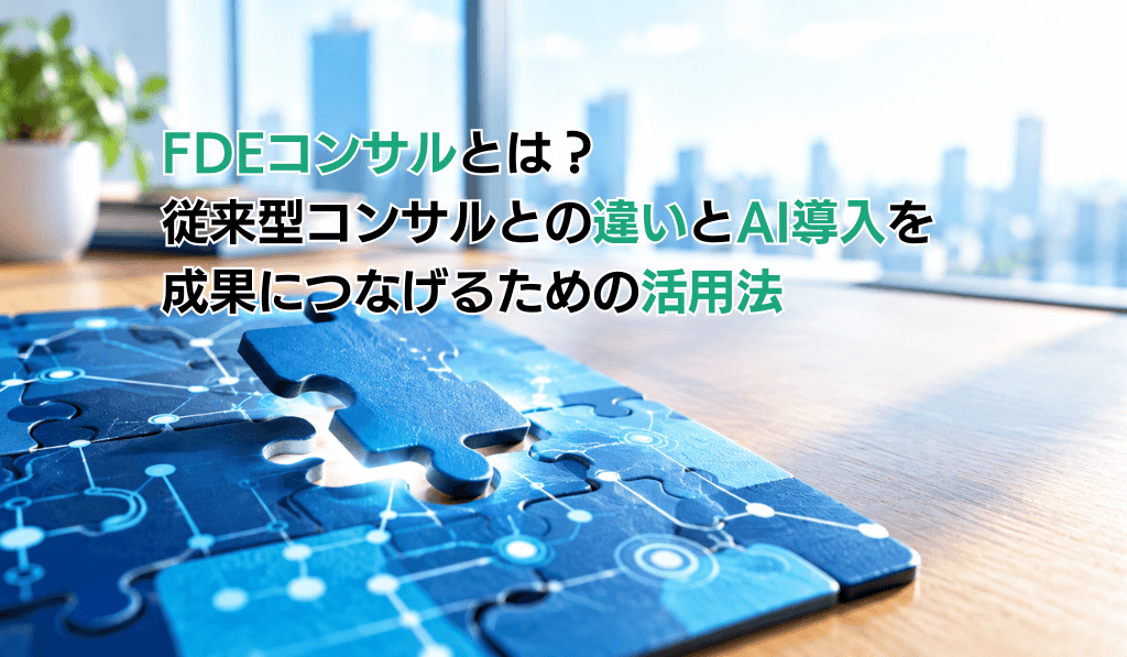 FDEコンサルとは?従来型コンサルとの違いとAI導入を成果につなげるための活用法