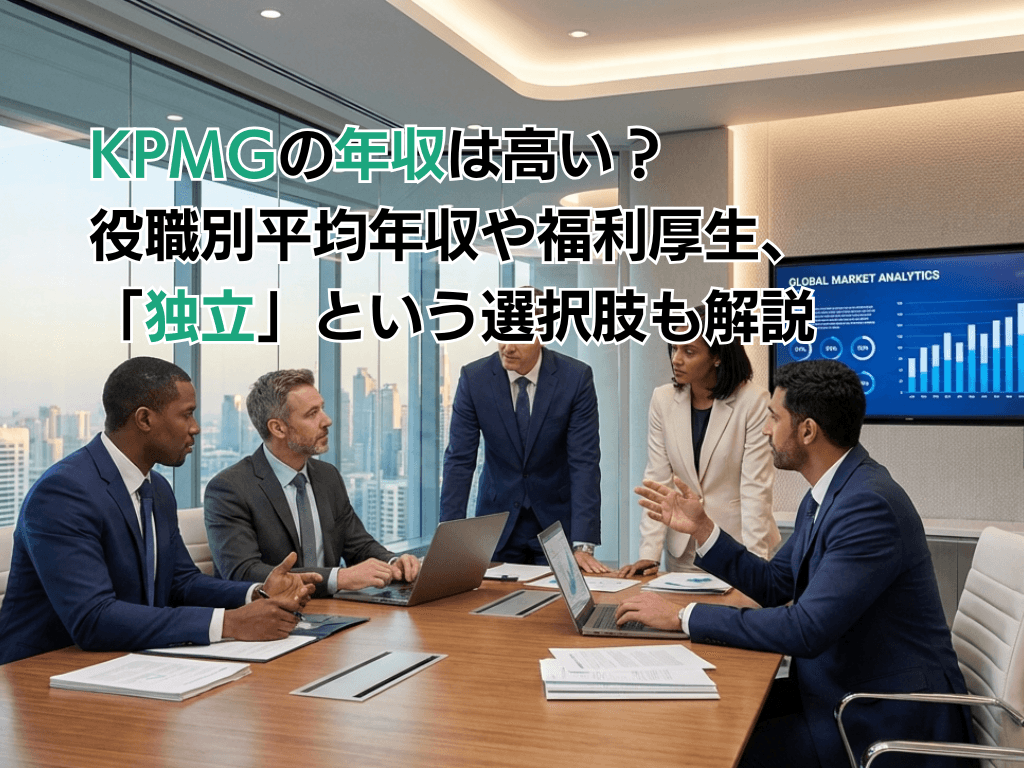 KPMGの年収は高い?役職別平均年収や福利厚生、「独立」という選択肢も解説